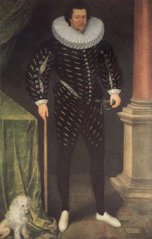 The Well-dressed gentleman of 1590, unknow artist